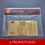 10 EUR (new design) 24k gold plated ba..