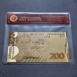 UKRAINE 200 UAH 24k gold plated bankno..