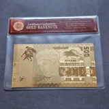 GREECE 500 DRACHMA 24k gold plated ban..