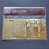 1000 EUR 24k gold plated banknote with..
