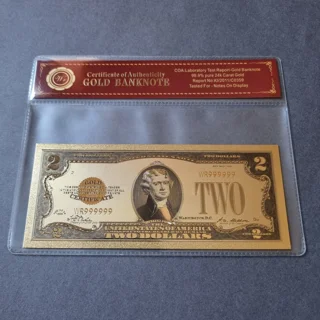 Colourised USA 2 Dollar..