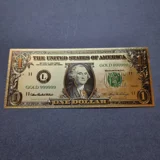Colourised USA 1 Dollar 24k gold plate..