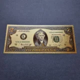 Colourised USA 2 Dollars 24k gold plat..