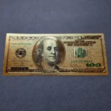 Colourised USA 100 Dollars 24k gold pl..