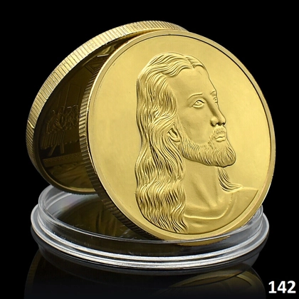 JESUS The Last Supper gold plated coin (142)