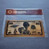 Colourised UFO 24k gold plated banknot..