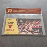 Colourised MICHAEL JORDAN 24k gold pla..