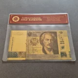 Colourised POLAND 19 Zloty 24k gold pl..