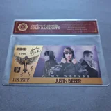 Colourised JUSTIN BIEBER 24k gold plat..