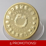 Aztec gold calendar gold plated coin (..