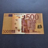 Colourised 500 EUR 24k gold plated ban..
