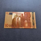 Colourised 10 EUR 24k gold plated bank..