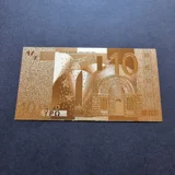 10 EUR 24k gold plated banknote