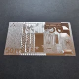 50 EUR silver plated banknote