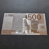 500 EUR silver plated banknote
