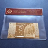 5 EUR 24k gold plated banknote with COA