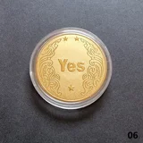 YES - NO gold plated coin
