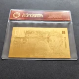10 GBP 24k gold plated banknote with C..