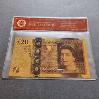 Colourised 20 GBP Queen..