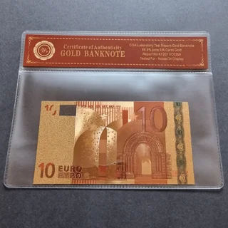 Colourised 10 EUR 24k g..