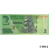 ZIMBABWE 2 Dollars 2019 UNC (C0014)