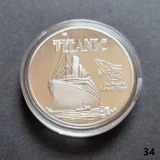TITANIC silver plated coin