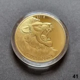 HALF BITCOIN gold plated coin