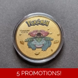 POKEMON - Venusaur gold plated coin (0..