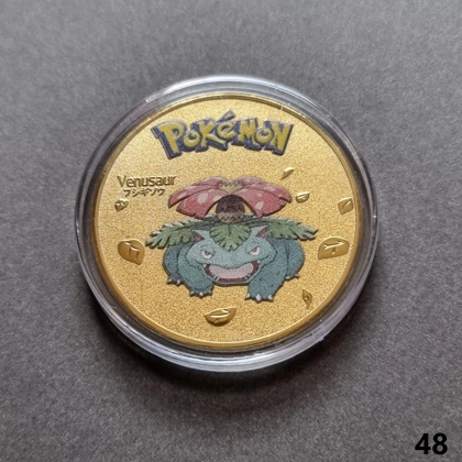 POKEMON - Venusaur gold plated coin (048)