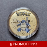 POKEMON - Blastoise gold plated coin (..