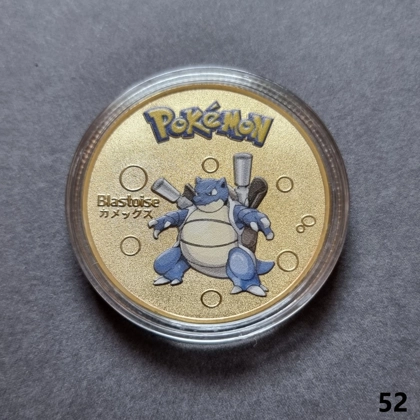 POKEMON - Blastoise gold plated coin (052)