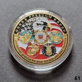 US NAVY ARMY FREEDOM EAGLE  gold plate..