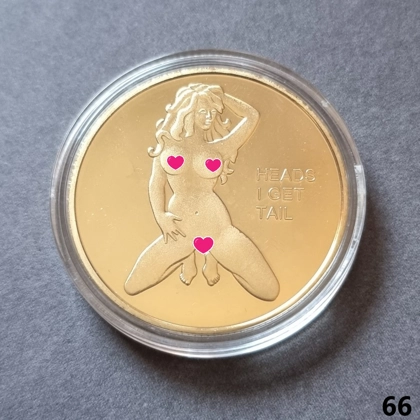 SEXY gold plated coin (66)