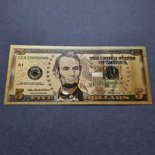 Colourised USA 5 Dollar..