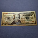 Colourised USA 20 Dollars 24k gold pla..