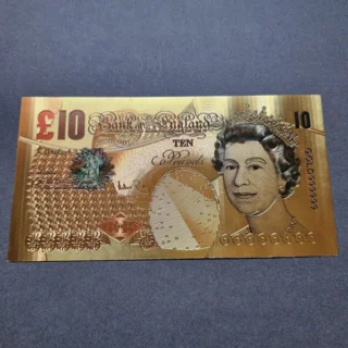 Colourised 10 GBP Queen..