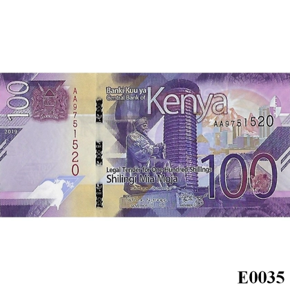 KENYA 100 Shillings 2019 UNC (E0035)