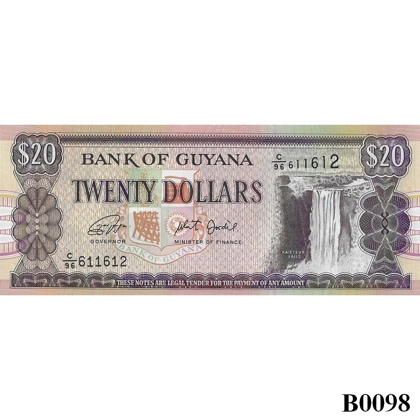 GUYANA 20 Dollars 2018 UNC (B0098)