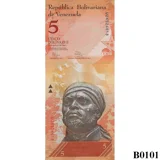 VENEZUELA 5 Bolivares 2014 UNC (B0101)
