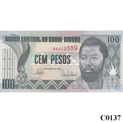 GUINEA-BISSAU 100 Pesos 1990 UNC (C0137)