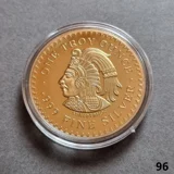 AZTEC-MAYAN CALENDAR gold plated coin ..