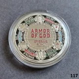 ARMOR OF GOD silver plated coin (117)