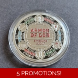 ARMOR OF GOD silver plated coin (117)