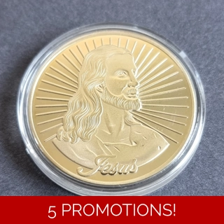 JESUS gold plated coin ..