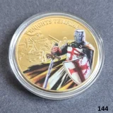 KNIGHTS TEMPLAR gold plated coin (144)