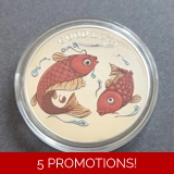 GOOD LUCK silver plated coin (156)