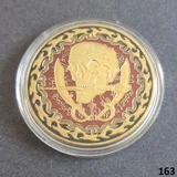 PIRATE SKULL-PIRATE SHIP gold plated c..