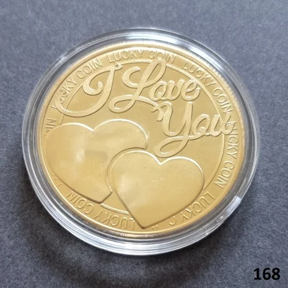 I LOVE YOU Lucky Coin gold plated coin (168)