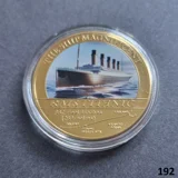 RMS TITANIC 1912 gold plated coin (192)