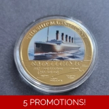 RMS TITANIC 1912 gold plated coin (192)